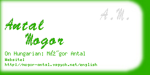 antal mogor business card